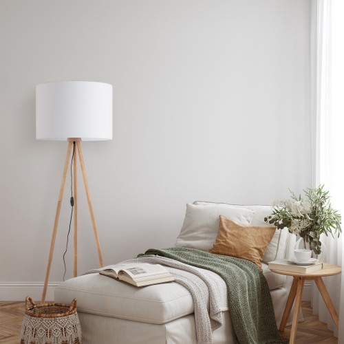 TOKYO WHITE Lampa podłogowa 1 SOSNA POSTARZANA 5299 TK Lighting Sosna Biały