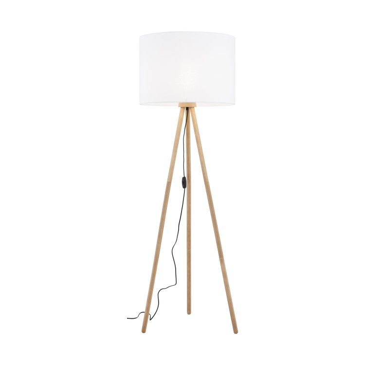 TOKYO WHITE Lampa podłogowa 1 SOSNA POSTARZANA 5299 TK Lighting Sosna Biały