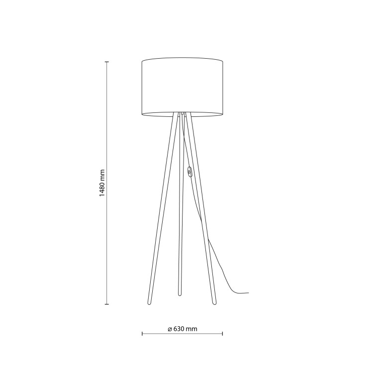 TOKYO WHITE Lampa podłogowa 1 SOSNA POSTARZANA 5299 TK Lighting Sosna Biały