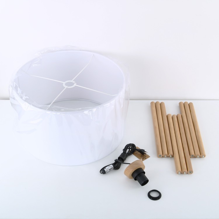 TOKYO WHITE Lampa podłogowa 1 SOSNA POSTARZANA 5299 TK Lighting Sosna Biały
