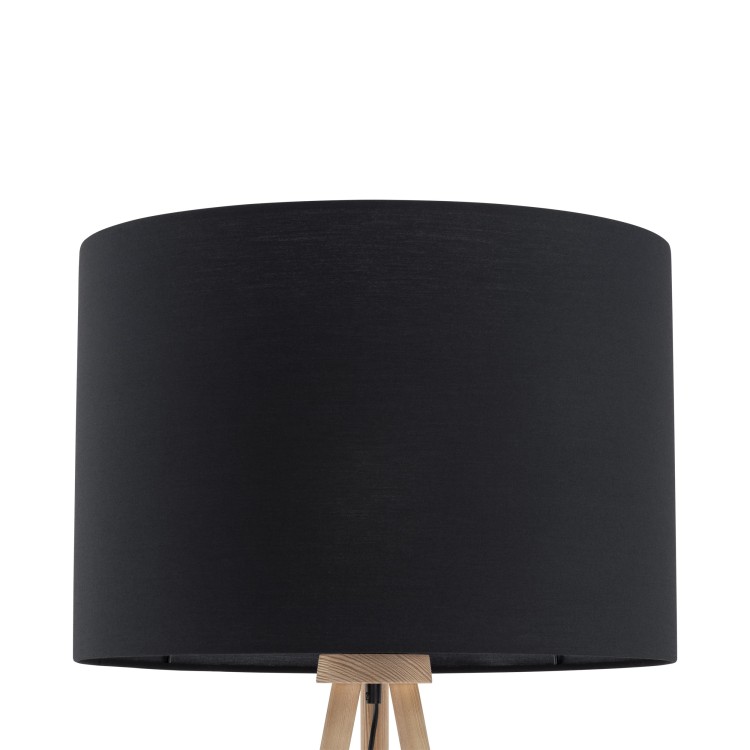 TOKYO BLACK Lampa podłogowa 1 SOSNA POSTARZANA 5286 TK Lighting Sosna, Czarny Czarny