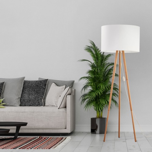 TOKYO Lampa podłogowa 1 SOSNA/BIAŁY 5287 TK Lighting Biały, Sosna Biały