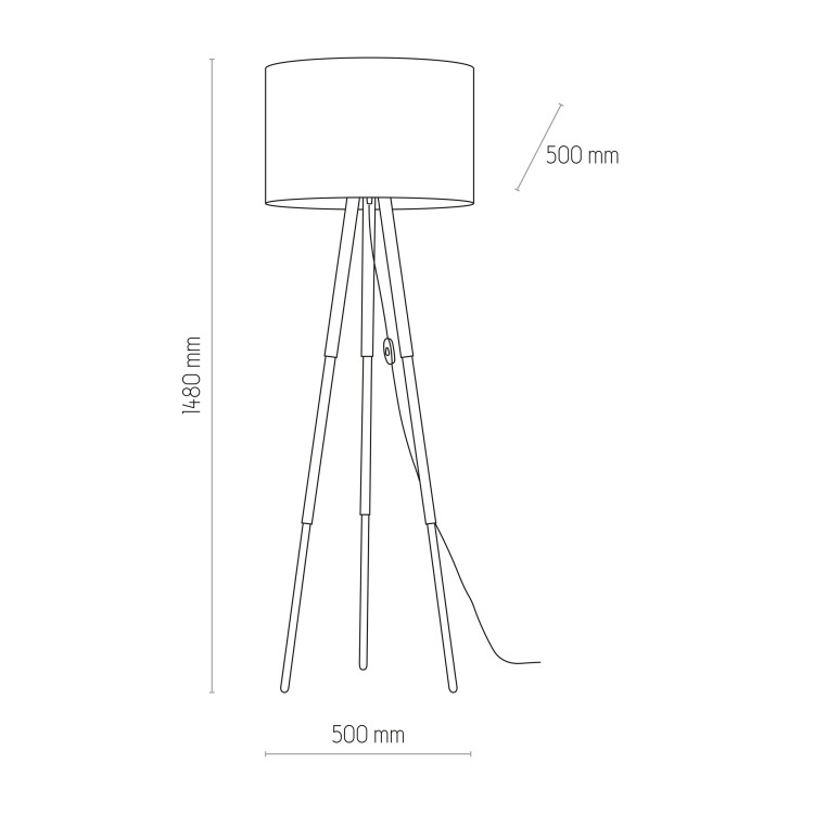 TOKYO Lampa podłogowa 1 SOSNA/BIAŁY 5287 TK Lighting Biały, Sosna Biały