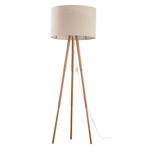 TOKYO Lampa podłogowa 1 SOSNA/LEN 5288 TK Lighting Sosna, Czarny Len