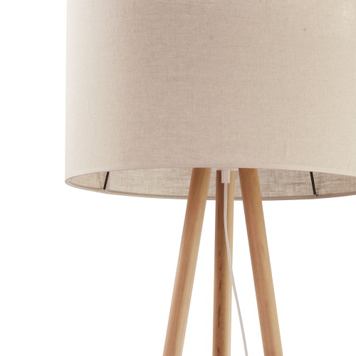TOKYO Lampa podłogowa 1 SOSNA/LEN 5288 TK Lighting Sosna, Czarny Len