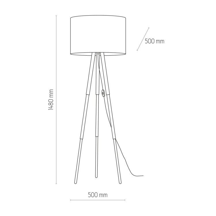 TOKYO Lampa podłogowa 1 SOSNA/CZARNY 5298 TK Lighting Sosna, Czarny Czarny, Biały