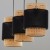 BOHO BLACK Lampa wisząca 3 Listwa 6541 TK Lighting Czarny Czarny