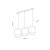 BOHO BLACK Lampa wisząca 3 Listwa 6541 TK Lighting Czarny Czarny
