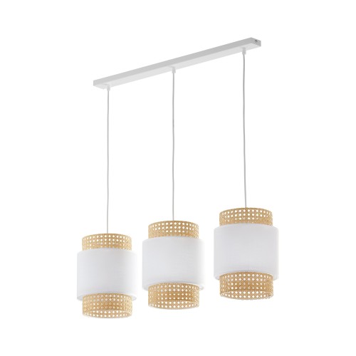 BOHO WHITE Lampa wisząca 3 Listwa 6531 TK Lighting Biały Biały