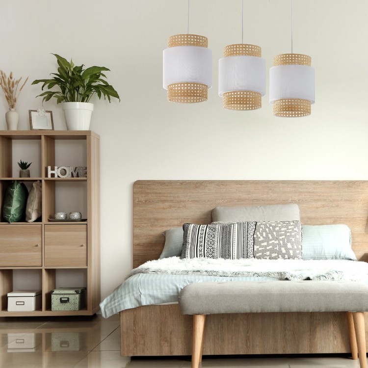 BOHO WHITE Lampa wisząca 3 Listwa 6531 TK Lighting Biały Biały