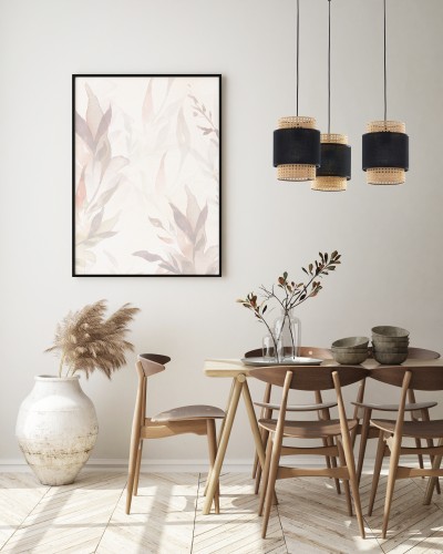 BOHO BLACK Lampa wisząca 3 6549 TK Lighting Czarny Czarny
