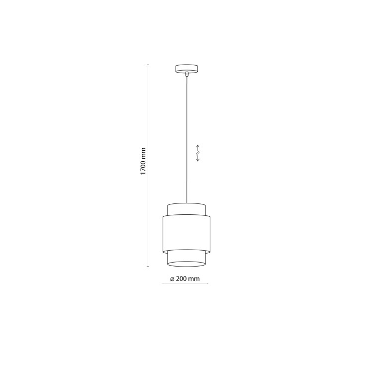 BOHO BLACK Lampa wisząca 1 200 6540 TK Lighting Czarny Czarny