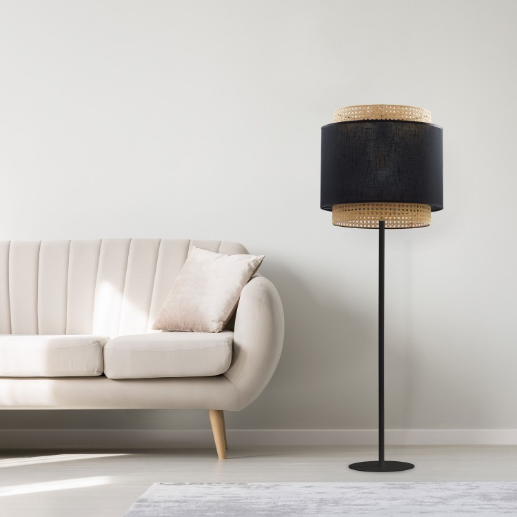BOHO BLACK Lampa podłogowa1 5568 TK Lighting Czarny Czarny
