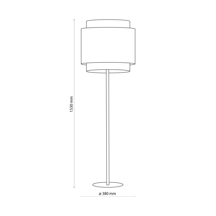 BOHO BLACK Lampa podłogowa1 5568 TK Lighting Czarny Czarny