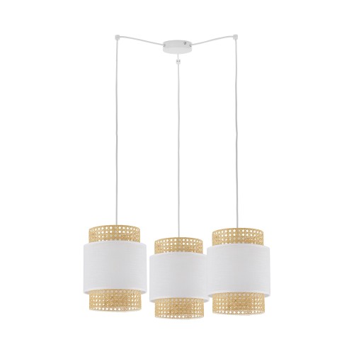 BOHO WHITE Lampa wisząca 3 6537 TK Lighting Biały Biały