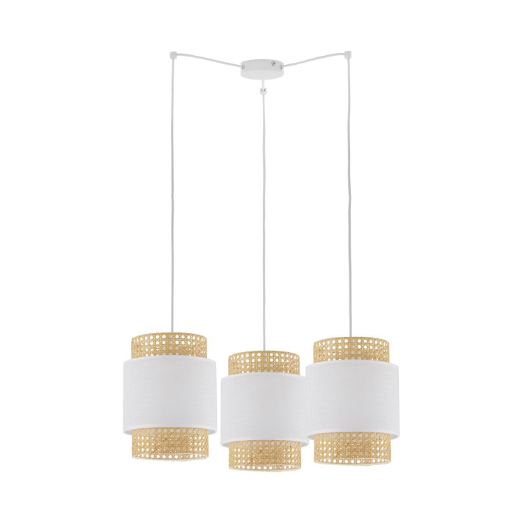 BOHO WHITE Lampa wisząca 3 6537 TK Lighting Biały Biały
