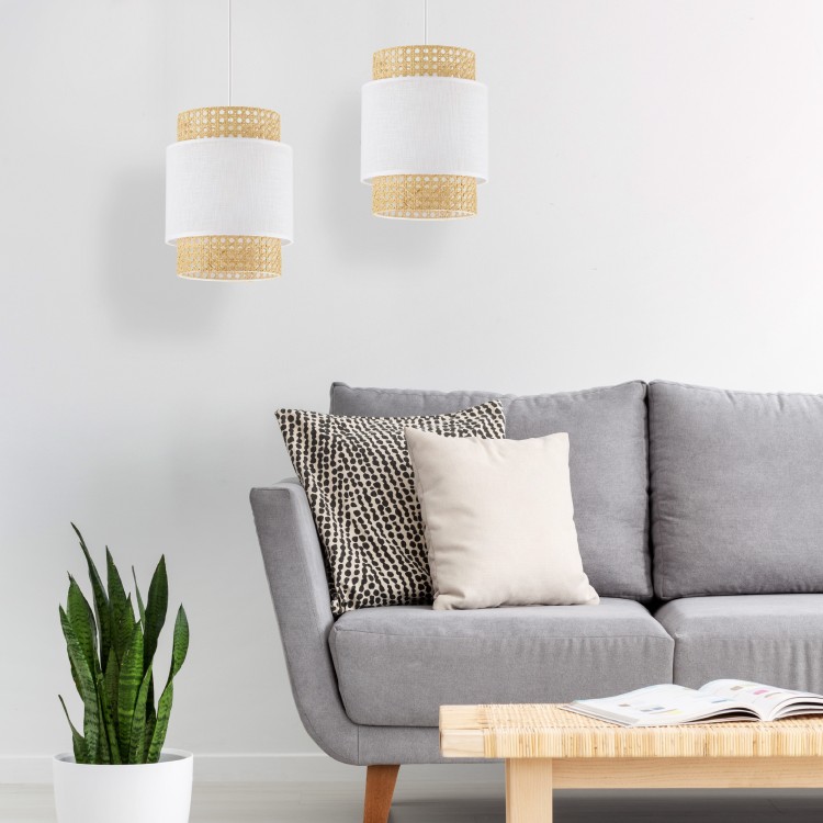 BOHO WHITE Lampa wisząca 1 200 6528 TK Lighting Biały Biały