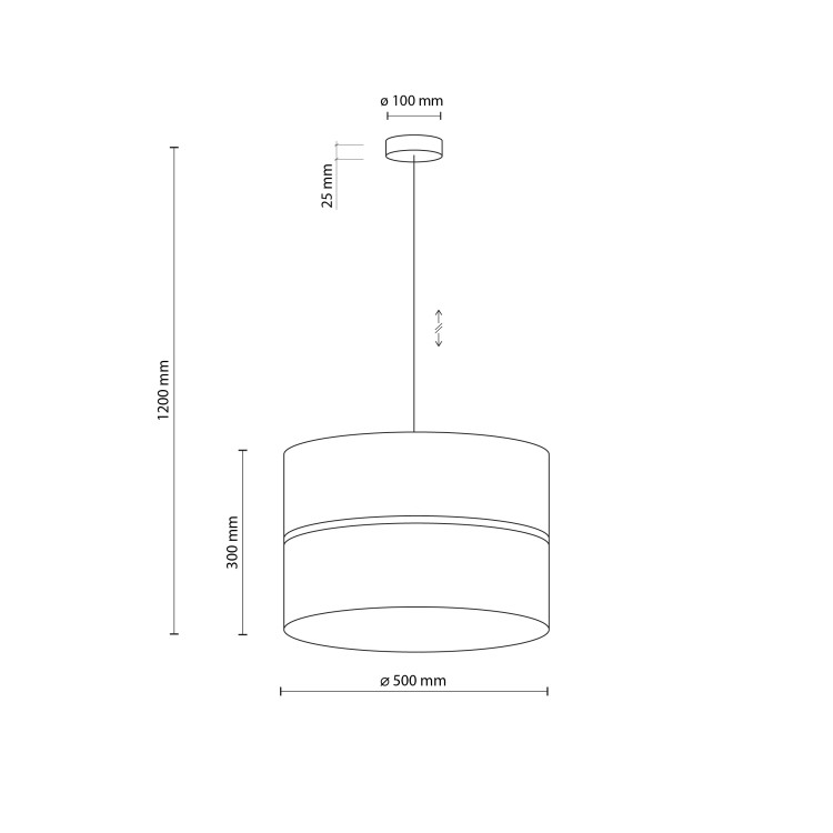 LINOBIANCO Lampa wisząca 3  500 6573 TK Lighting Biały Juta, Biały