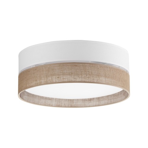 LINOBIANCO Lampa sufitowa 4 450 6577 TK Lighting Biały Juta, Biały