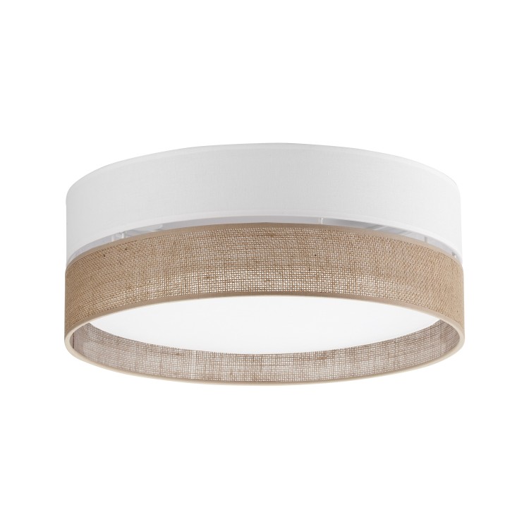 LINOBIANCO Lampa sufitowa 4 450 6577 TK Lighting Biały Juta, Biały