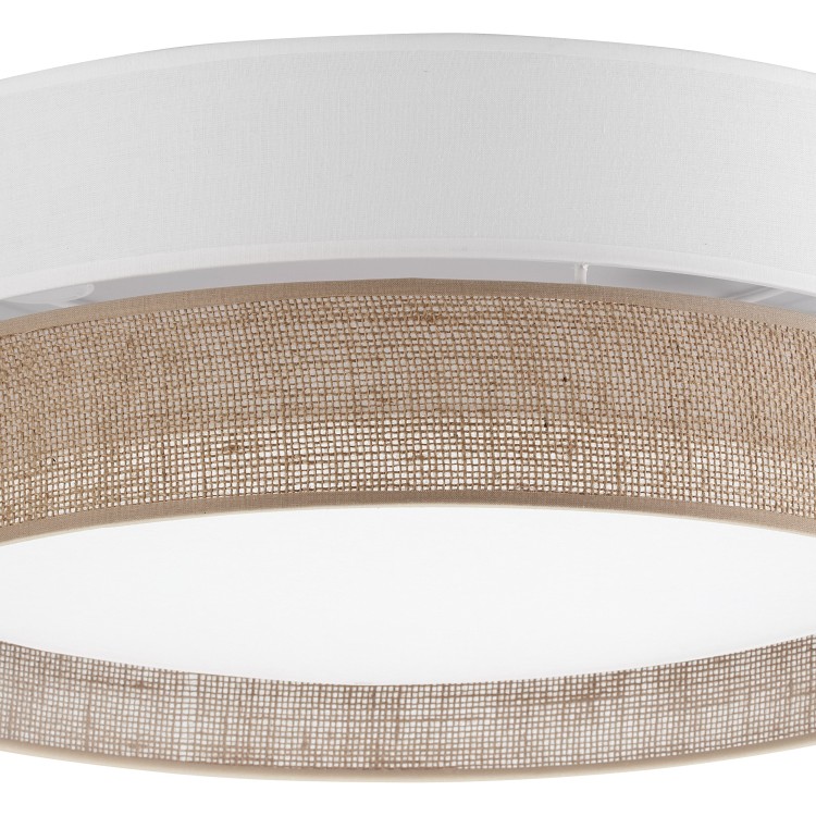 LINOBIANCO Lampa sufitowa 4 450 6577 TK Lighting Biały Juta, Biały