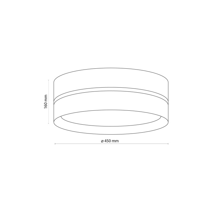 LINOBIANCO Lampa sufitowa 4 450 6577 TK Lighting Biały Juta, Biały