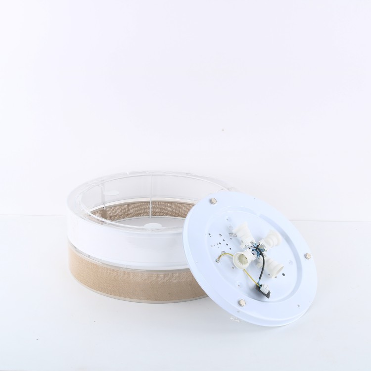 LINOBIANCO Lampa sufitowa 4 450 6577 TK Lighting Biały Juta, Biały