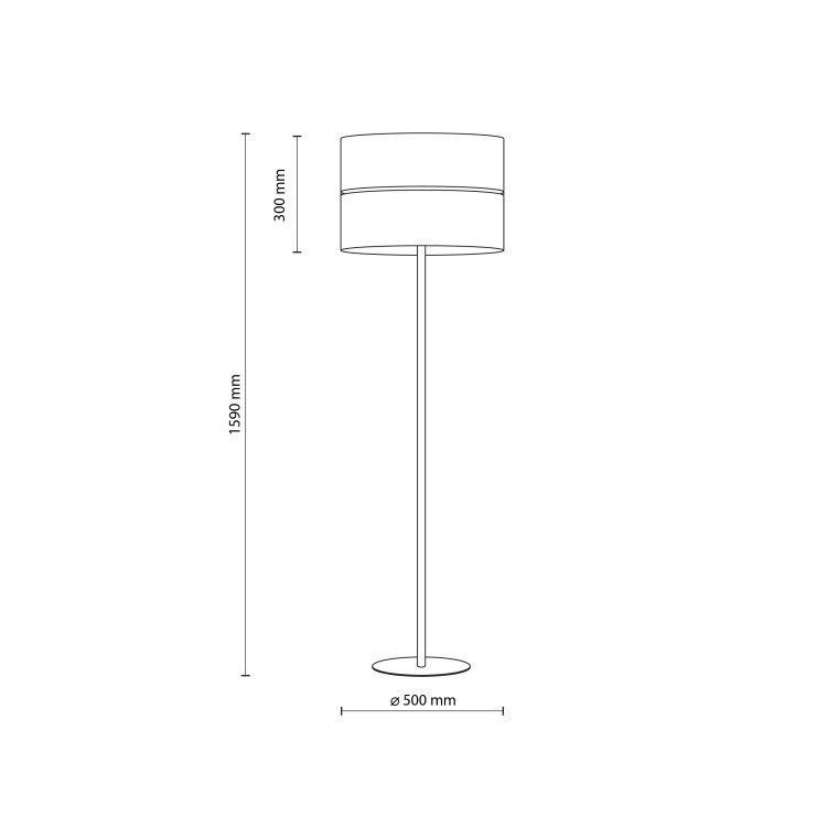 LINOBIANCO Lampa podłogowa 1 5241 TK Lighting Biały Juta, Biały