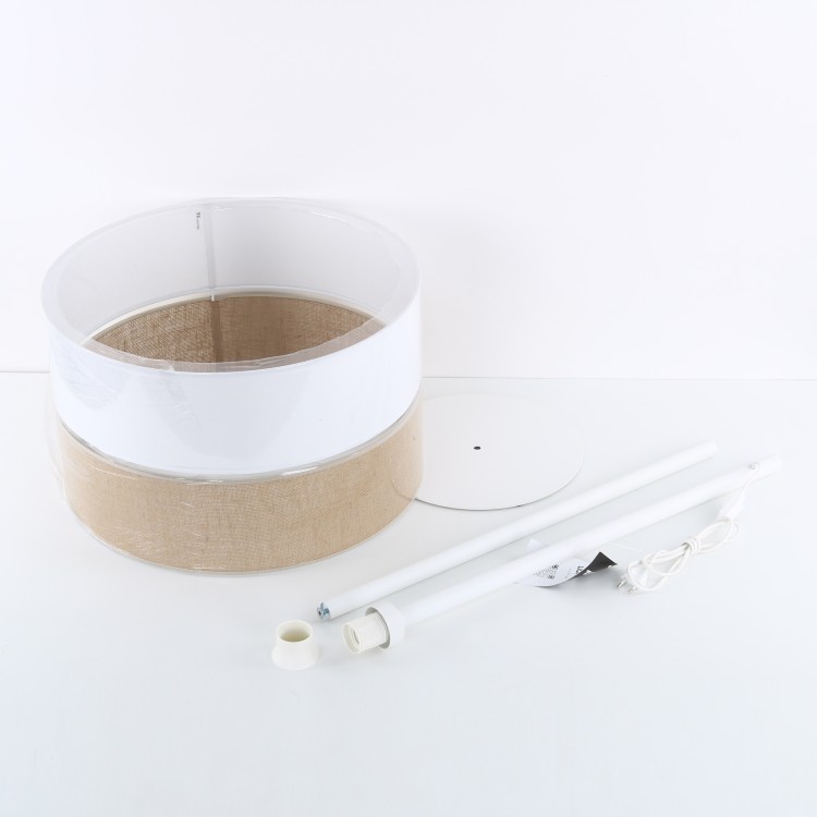 LINOBIANCO Lampa podłogowa 1 5241 TK Lighting Biały Juta, Biały