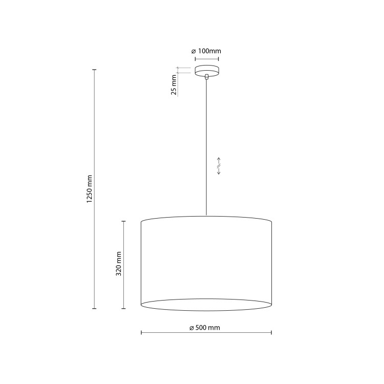 JUTA Lampa wisząca 3 6582 TK Lighting Czarny Juta