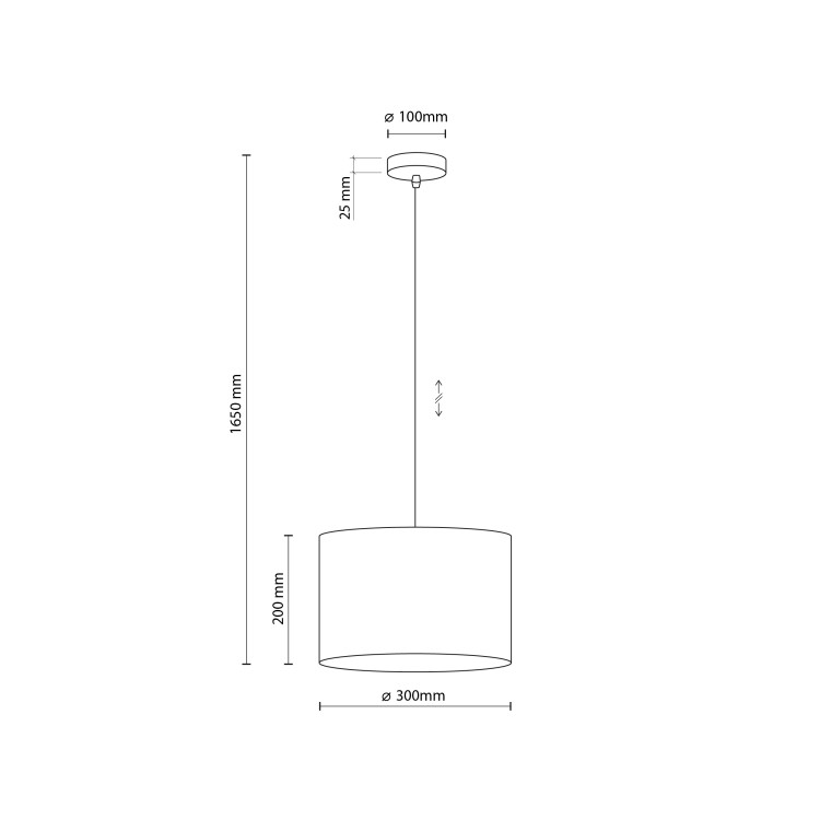 JUTA Lampa wisząca 1 6580 TK Lighting Czarny Juta