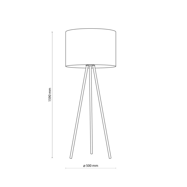 JUTA Lampa podłogowa 1 5569 TK Lighting Czarny Juta