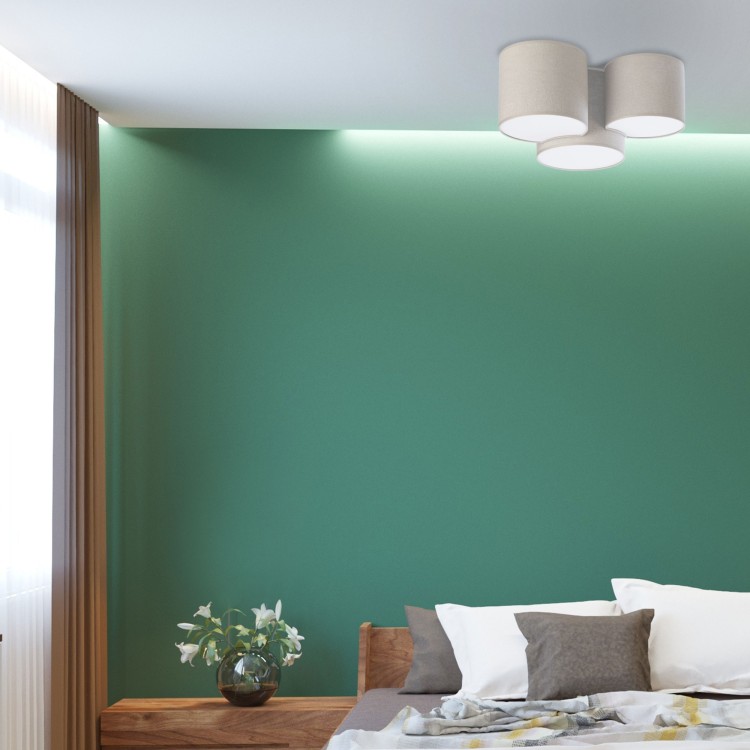 MONA NATURE Lampa sufitowa 3 6591 TK Lighting Biały Len
