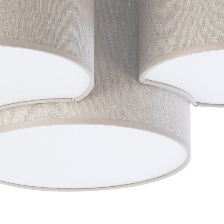 MONA NATURE Lampa sufitowa 3 6591 TK Lighting Biały Len