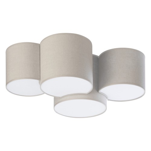 MONA NATURE Lampa sufitowa 4 6592 TK Lighting Biały Len