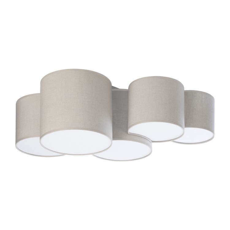 MONA NATURE Lampa sufitowa 5 6593 TK Lighting Biały Len