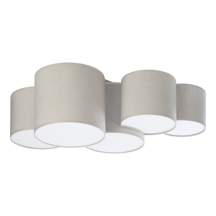 MONA NATURE Lampa sufitowa 5 6593 TK Lighting Biały Len