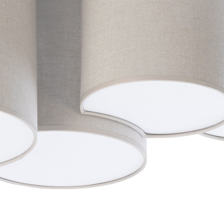 MONA NATURE Lampa sufitowa 5 6593 TK Lighting Biały Len
