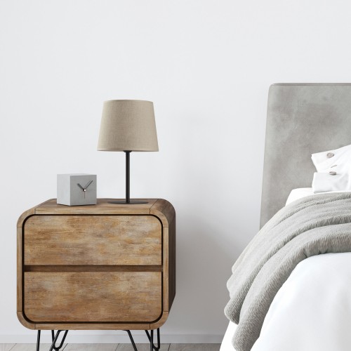 CHICAGO LINEN Lampka nocna 1 5150 TK Lighting Czarny Len