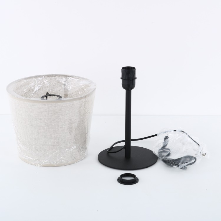 CHICAGO LINEN Lampka nocna 1 5150 TK Lighting Czarny Len