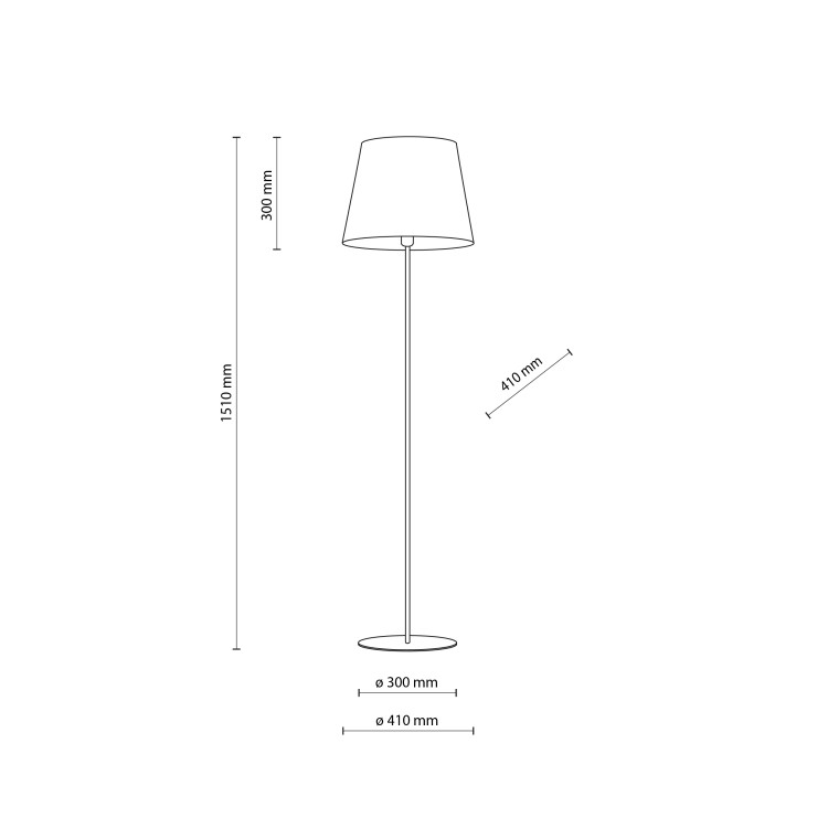 CHICAGO LINEN Lampa podłogowa 1 5151 TK Lighting Czarny Len