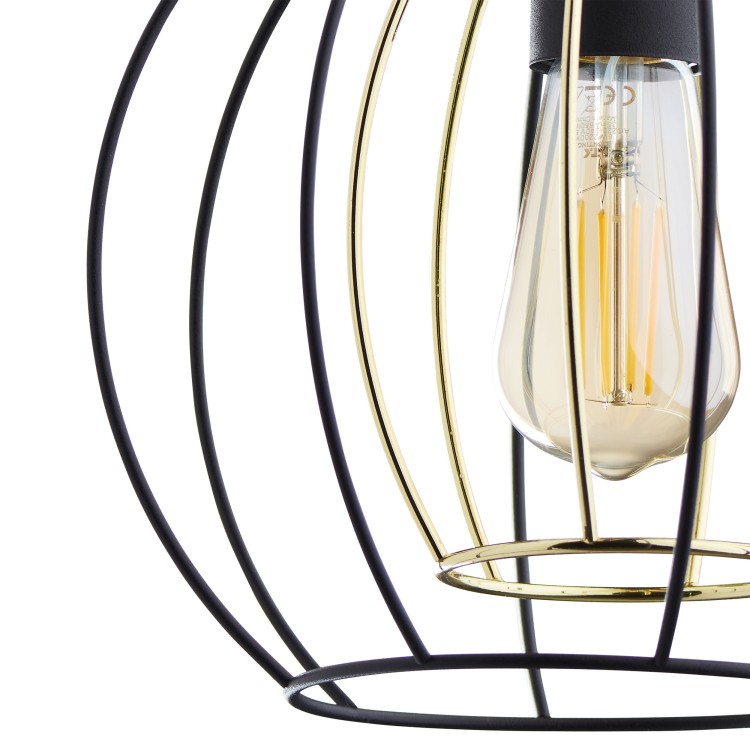 JAULA Kinkiet 1 6250 TK Lighting Czarny Złoty, Czarny