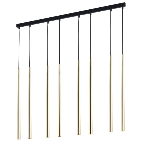 PIANO GOLD Lampa wisząca 8 6423 TK Lighting Czarny Złoty