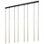PIANO GOLD Lampa wisząca 8 6423 TK Lighting Czarny Złoty