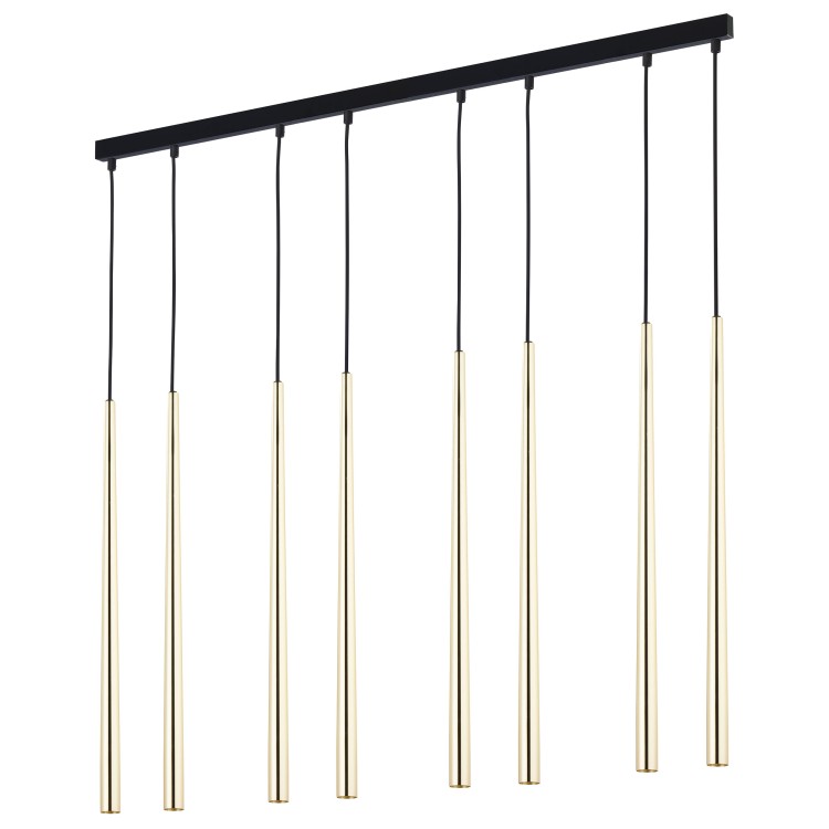 PIANO GOLD Lampa wisząca 8 6423 TK Lighting Czarny Złoty