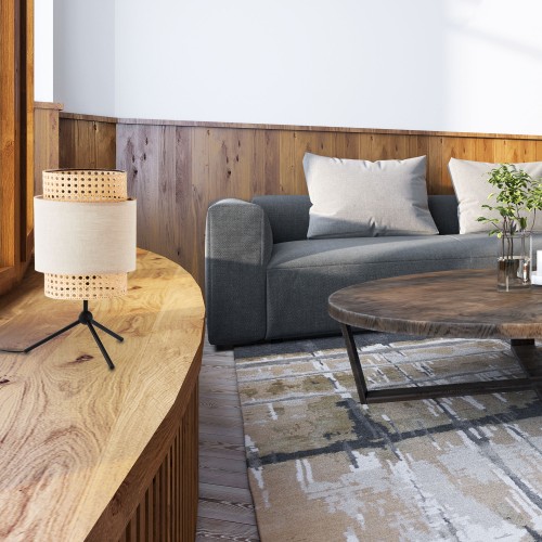 BOHO NATURE Lampka nocna 1 5577 TK Lighting Czarny Len
