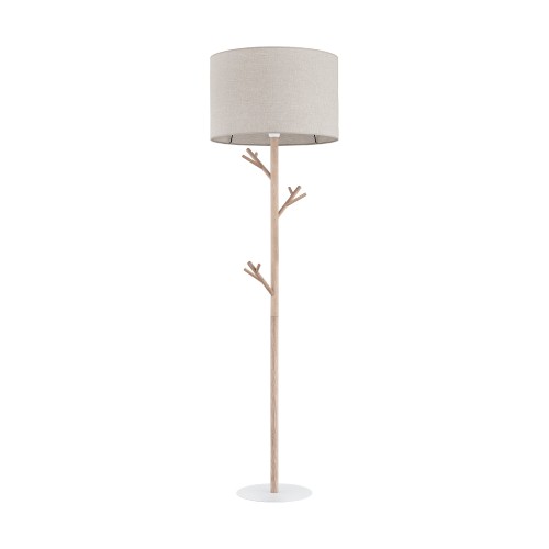 ALBERO LINEN Lampa podłogowa 1 5574 TK Lighting Biały, Sosna Len