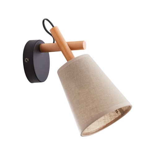 VAIO NATURE Kinkiet 1 573 TK Lighting Sosna, Czarny Len