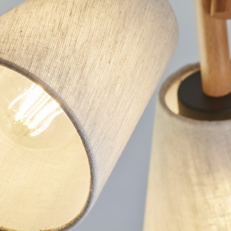 VAIO NATURE Lampa sufitowa 3 574 TK Lighting Sosna, Czarny Len