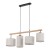 DEVA NATURE Lampa wisząca 4  FSC 100%, SA-COC-006060 6108 TK Lighting Sosna, Czarny Len